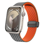 Dây đồng hồ khóa đen từ tính sợi carbon, Dành cho Apple Watch 42mm, Dành cho Apple Watch 38mm