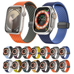 Dây đồng hồ khóa đen từ tính sợi carbon, Dành cho Apple Watch 42mm, Dành cho Apple Watch 38mm