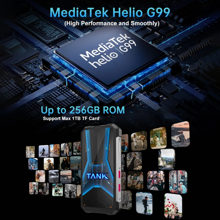 Unihertz Tank mini 1 / 8849, Camera 100MP, Màn hình 4.3 inch Android 13 Helio G99 Octa Core, Mạng: 4G, Tank mini 1 8GB+256GB