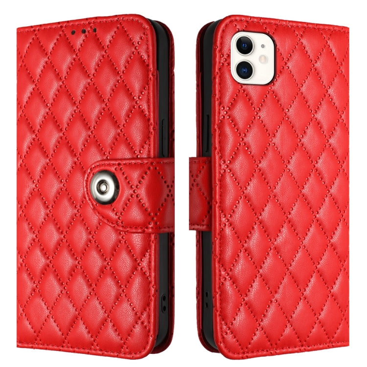 Ốp điện thoại da gập họa tiết hình thoi có dây đeo, dành cho iPhone 11, iPhone 11 Pro, iPhone XS / X, iPhone XR, iPhone XS Max, iPhone 8 Plus / 7 Plus / 6s Plus