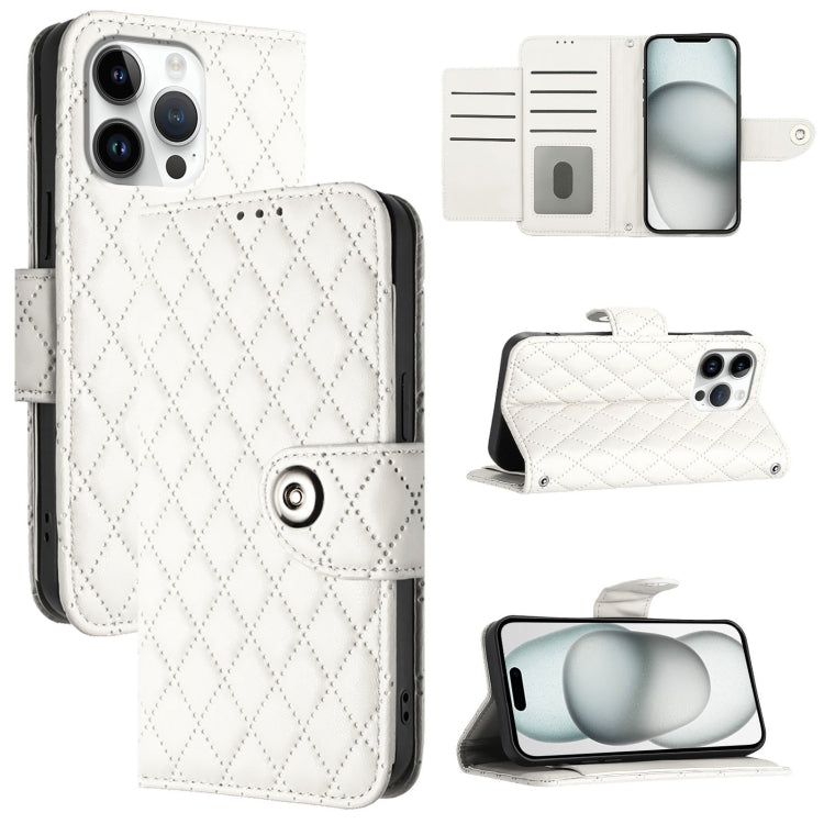 Ốp lưng điện thoại da gập họa tiết hình thoi kèm dây đeo, dành cho iPhone 17 Pro Max, iPhone 17 Pro, iPhone 17, iPhone Air, iPhone SE 2024, iPhone 16 Pro Max, iPhone 16 Pro, iPhone 16 Plus