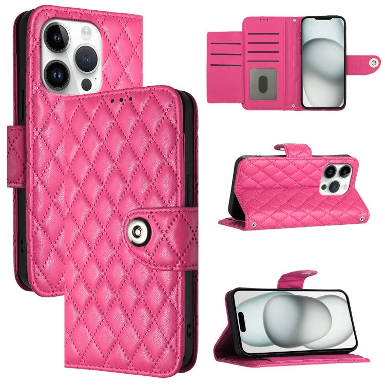 Ốp lưng điện thoại da gập họa tiết hình thoi kèm dây đeo, dành cho iPhone 17 Pro Max, iPhone 17 Pro, iPhone 17, iPhone Air, iPhone SE 2024, iPhone 16 Pro Max, iPhone 16 Pro, iPhone 16 Plus