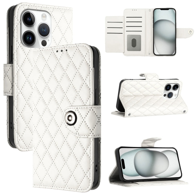 Ốp lưng điện thoại da gập họa tiết hình thoi kèm dây đeo, dành cho iPhone 17 Pro Max, iPhone 17 Pro, iPhone 17, iPhone Air, iPhone SE 2024, iPhone 16 Pro Max, iPhone 16 Pro, iPhone 16 Plus
