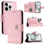 Ốp lưng điện thoại da gập họa tiết hình thoi kèm dây đeo, dành cho iPhone 17 Pro Max, iPhone 17 Pro, iPhone 17, iPhone Air, iPhone SE 2024, iPhone 16 Pro Max, iPhone 16 Pro, iPhone 16 Plus