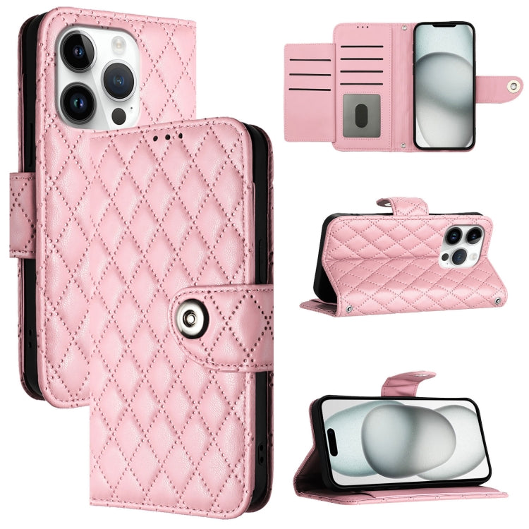 Ốp lưng điện thoại da gập họa tiết hình thoi kèm dây đeo, dành cho iPhone 17 Pro Max, iPhone 17 Pro, iPhone 17, iPhone Air, iPhone SE 2024, iPhone 16 Pro Max, iPhone 16 Pro, iPhone 16 Plus