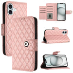 Ốp lưng điện thoại da gập họa tiết hình thoi kèm dây đeo, dành cho iPhone 17 Pro Max, iPhone 17 Pro, iPhone 17, iPhone Air, iPhone SE 2024, iPhone 16 Pro Max, iPhone 16 Pro, iPhone 16 Plus