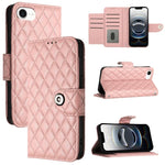 Ốp lưng điện thoại da gập họa tiết hình thoi kèm dây đeo, dành cho iPhone 17 Pro Max, iPhone 17 Pro, iPhone 17, iPhone Air, iPhone SE 2024, iPhone 16 Pro Max, iPhone 16 Pro, iPhone 16 Plus