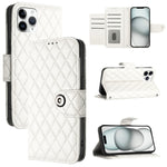Ốp điện thoại da gập họa tiết hình thoi có dây đeo, dành cho iPhone 11, iPhone 11 Pro, iPhone XS / X, iPhone XR, iPhone XS Max, iPhone 8 Plus / 7 Plus / 6s Plus