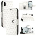 Ốp điện thoại da gập họa tiết hình thoi có dây đeo, dành cho iPhone 11, iPhone 11 Pro, iPhone XS / X, iPhone XR, iPhone XS Max, iPhone 8 Plus / 7 Plus / 6s Plus