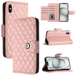 Ốp điện thoại da gập họa tiết hình thoi có dây đeo, dành cho iPhone 11, iPhone 11 Pro, iPhone XS / X, iPhone XR, iPhone XS Max, iPhone 8 Plus / 7 Plus / 6s Plus