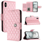 Ốp điện thoại da gập họa tiết hình thoi có dây đeo, dành cho iPhone 11, iPhone 11 Pro, iPhone XS / X, iPhone XR, iPhone XS Max, iPhone 8 Plus / 7 Plus / 6s Plus