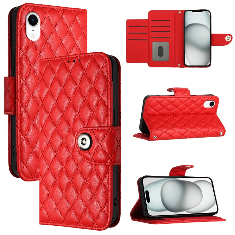Ốp điện thoại da gập họa tiết hình thoi có dây đeo, dành cho iPhone 11, iPhone 11 Pro, iPhone XS / X, iPhone XR, iPhone XS Max, iPhone 8 Plus / 7 Plus / 6s Plus