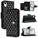 Ốp điện thoại da gập họa tiết hình thoi có dây đeo, dành cho iPhone 11, iPhone 11 Pro, iPhone XS / X, iPhone XR, iPhone XS Max, iPhone 8 Plus / 7 Plus / 6s Plus