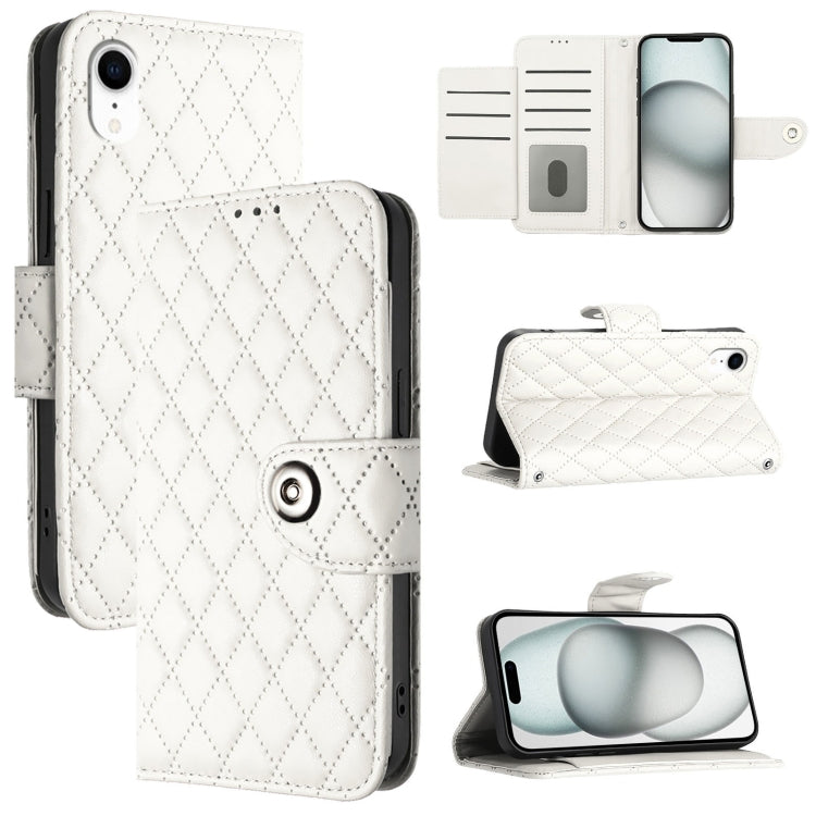 Ốp điện thoại da gập họa tiết hình thoi có dây đeo, dành cho iPhone 11, iPhone 11 Pro, iPhone XS / X, iPhone XR, iPhone XS Max, iPhone 8 Plus / 7 Plus / 6s Plus