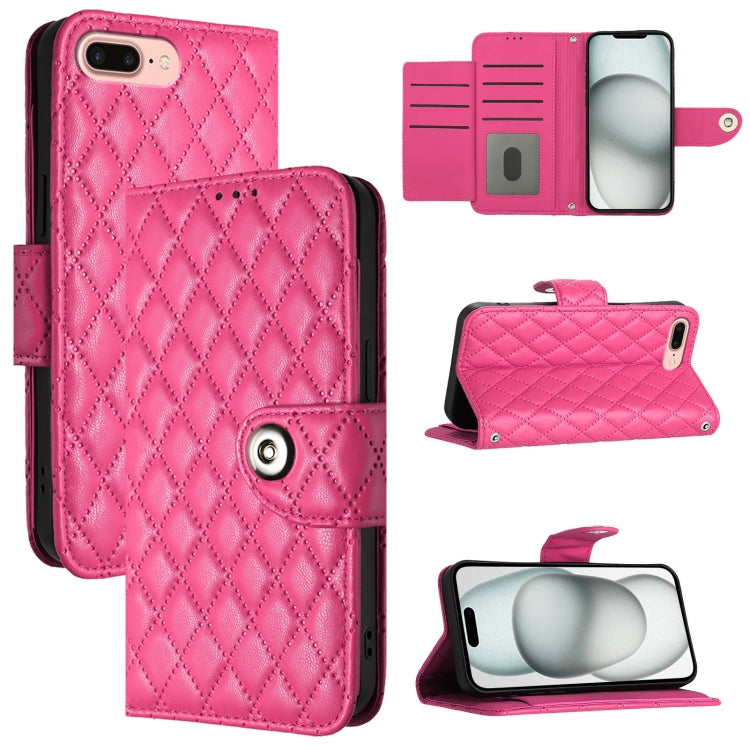 Ốp điện thoại da gập họa tiết hình thoi có dây đeo, dành cho iPhone 11, iPhone 11 Pro, iPhone XS / X, iPhone XR, iPhone XS Max, iPhone 8 Plus / 7 Plus / 6s Plus