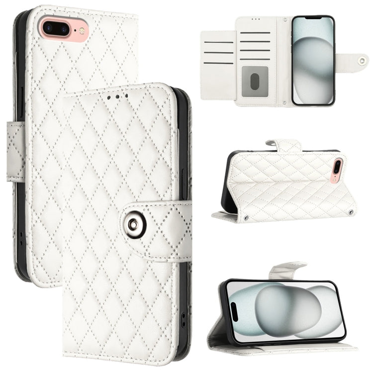 Ốp điện thoại da gập họa tiết hình thoi có dây đeo, dành cho iPhone 11, iPhone 11 Pro, iPhone XS / X, iPhone XR, iPhone XS Max, iPhone 8 Plus / 7 Plus / 6s Plus