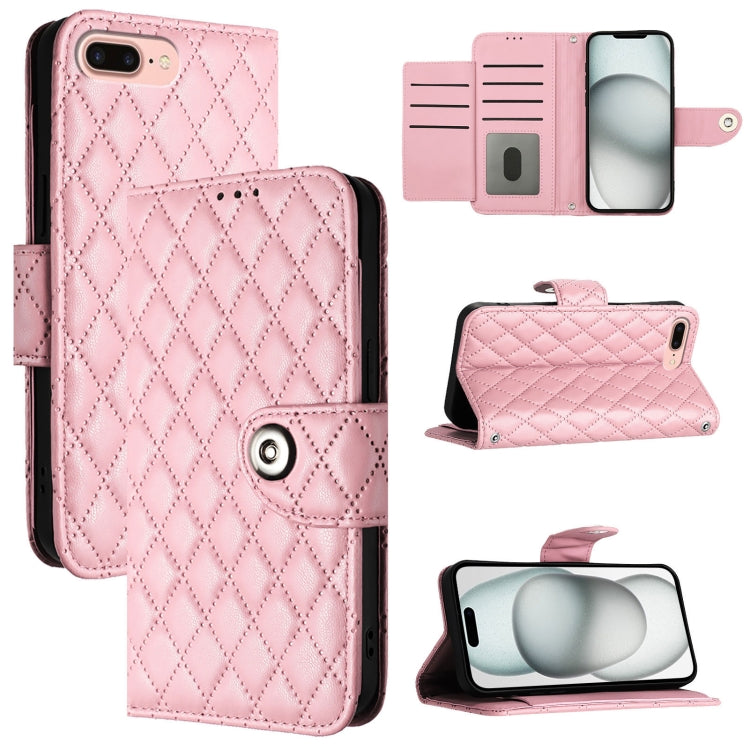 Ốp điện thoại da gập họa tiết hình thoi có dây đeo, dành cho iPhone 11, iPhone 11 Pro, iPhone XS / X, iPhone XR, iPhone XS Max, iPhone 8 Plus / 7 Plus / 6s Plus