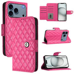 Ốp lưng điện thoại da gập họa tiết hình thoi kèm dây đeo, dành cho iPhone 17 Pro Max, iPhone 17 Pro, iPhone 17, iPhone Air, iPhone SE 2024, iPhone 16 Pro Max, iPhone 16 Pro, iPhone 16 Plus