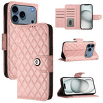 Ốp lưng điện thoại da gập họa tiết hình thoi kèm dây đeo, dành cho iPhone 17 Pro Max, iPhone 17 Pro, iPhone 17, iPhone Air, iPhone SE 2024, iPhone 16 Pro Max, iPhone 16 Pro, iPhone 16 Plus