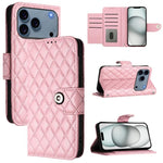 Ốp lưng điện thoại da gập họa tiết hình thoi kèm dây đeo, dành cho iPhone 17 Pro Max, iPhone 17 Pro, iPhone 17, iPhone Air, iPhone SE 2024, iPhone 16 Pro Max, iPhone 16 Pro, iPhone 16 Plus