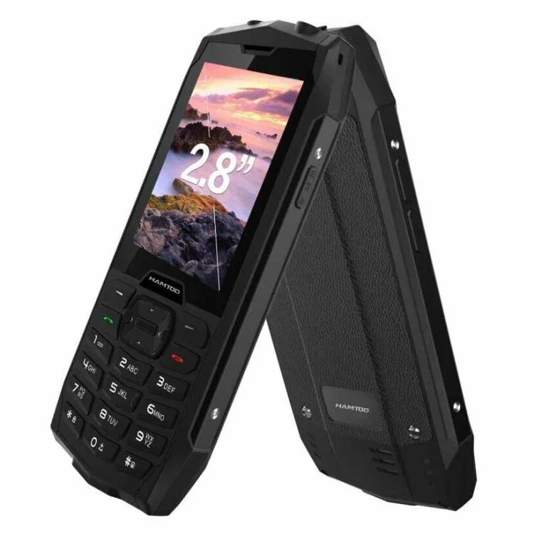 HAMTOD H3 Điện thoại bền bỉ, Màn hình 2.8 inch T107 ARM CortexTM A7 Quad-core 1.0GHz, Mạng: 4G, VoLTE, BT, SOS, Phiên bản EU