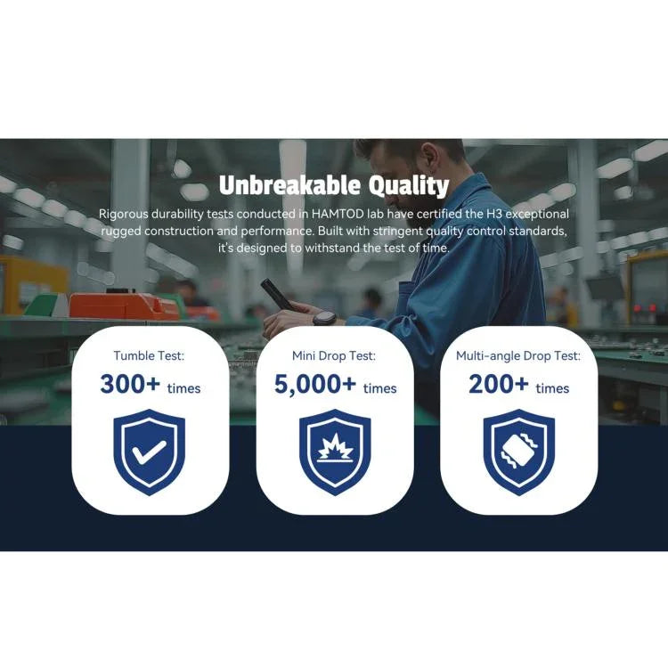 HAMTOD H3 Điện thoại bền bỉ, Màn hình 2.8 inch T107 ARM CortexTM A7 Quad-core 1.0GHz, Mạng: 4G, VoLTE, BT, SOS, Phiên bản EU