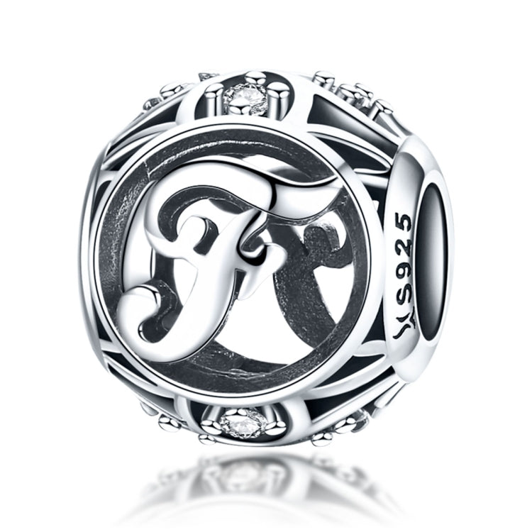 S925 Sterling Silver 26 English Letter Beads DIY Bracelet Necklace Accessories, A, B, C, D, E, F, G, H, I, J, K, L, M, N, O, P, Q, R, S, T, U, V, W, X, Y, Z