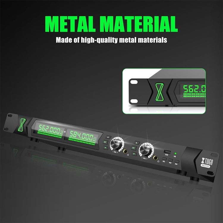 Hệ thống giám sát tai nghe không dây chuyên nghiệp 2 kênh XTUGA RW2090 2 trong 1, phích cắm Mỹ, phích cắm EU, phích cắm Úc, phích cắm Anh
