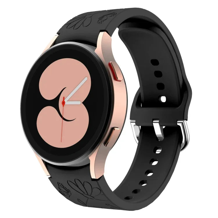 Dây đồng hồ silicone dập nổi hoa bướm cho Samsung Galaxy Watch 6