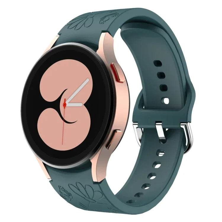 Dây đồng hồ silicone dập nổi hoa bướm cho Samsung Galaxy Watch 6