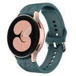 Dây đồng hồ silicone dập nổi hoa phong cách dân tộc, dành cho Samsung Galaxy Watch 6