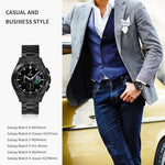Dây đồng hồ kim loại thép không gỉ ba hạt, dành cho Samsung Galaxy Watch 6 / 5 / 4