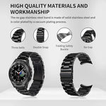 Dây đồng hồ kim loại thép không gỉ ba hạt, dành cho Samsung Galaxy Watch 6 / 5 / 4