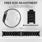 Dây đồng hồ kim loại thép không gỉ ba hạt, dành cho Samsung Galaxy Watch 6 / 5 / 4