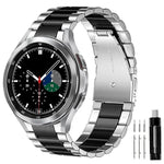 Dây đồng hồ kim loại thép không gỉ ba hạt, dành cho Samsung Galaxy Watch 6 / 5 / 4