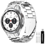 Dây đồng hồ kim loại thép không gỉ ba hạt, dành cho Samsung Galaxy Watch 6 / 5 / 4