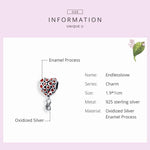 Phụ kiện vòng tay vòng cổ hạt trái tim đỏ bạc S925 Sterling