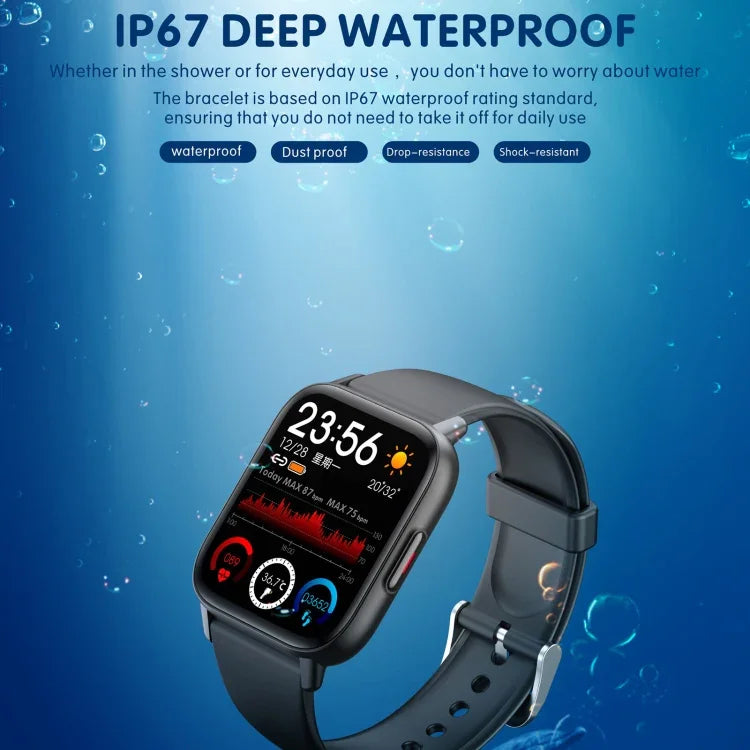 Đồng hồ Thông minh Thể thao BT5.0 QS16 Pro 1.83 inch, Hỗ trợ Gọi Bluetooth / Giấc ngủ / Oxy trong máu / Nhiệt độ / Nhịp tim / Huyết áp