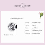 Phụ kiện vòng tay vòng cổ hạt hoa cổ điển họa tiết bạc S925 Sterling