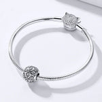 Phụ kiện vòng tay vòng cổ hạt hoa cổ điển họa tiết bạc S925 Sterling