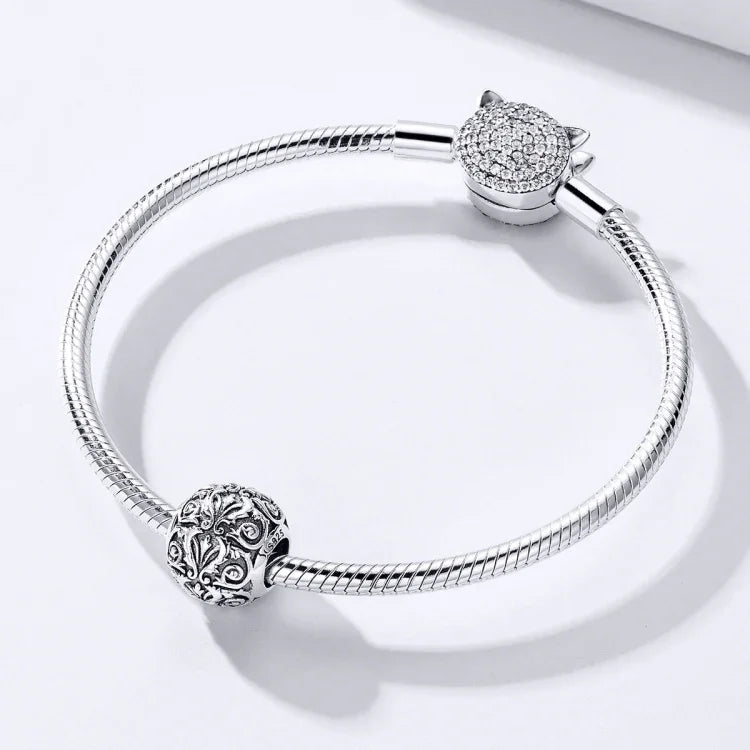 Phụ kiện vòng tay vòng cổ hạt hoa cổ điển họa tiết bạc S925 Sterling