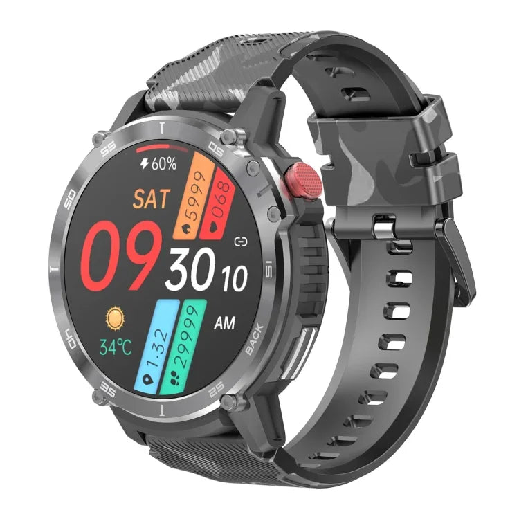Đồng hồ Thông minh Bluetooth Màn hình Tròn 1.6 inch C22, Hỗ trợ Giám sát Sức khỏe & 24 Chế độ Thể thao