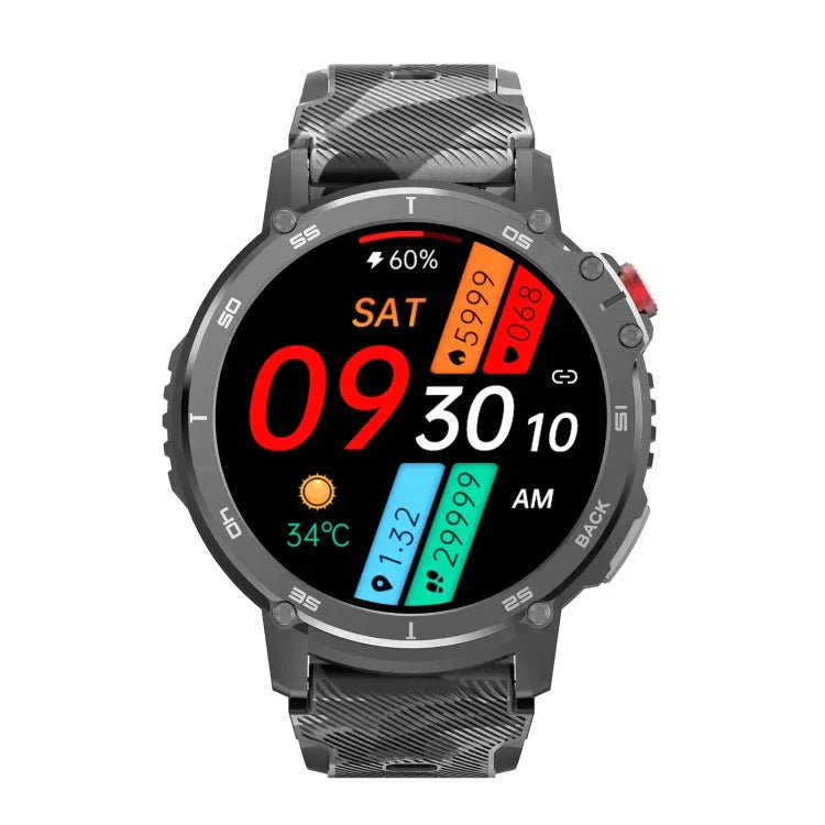 Đồng hồ Thông minh Bluetooth Màn hình Tròn 1.6 inch C22, Hỗ trợ Giám sát Sức khỏe & 24 Chế độ Thể thao