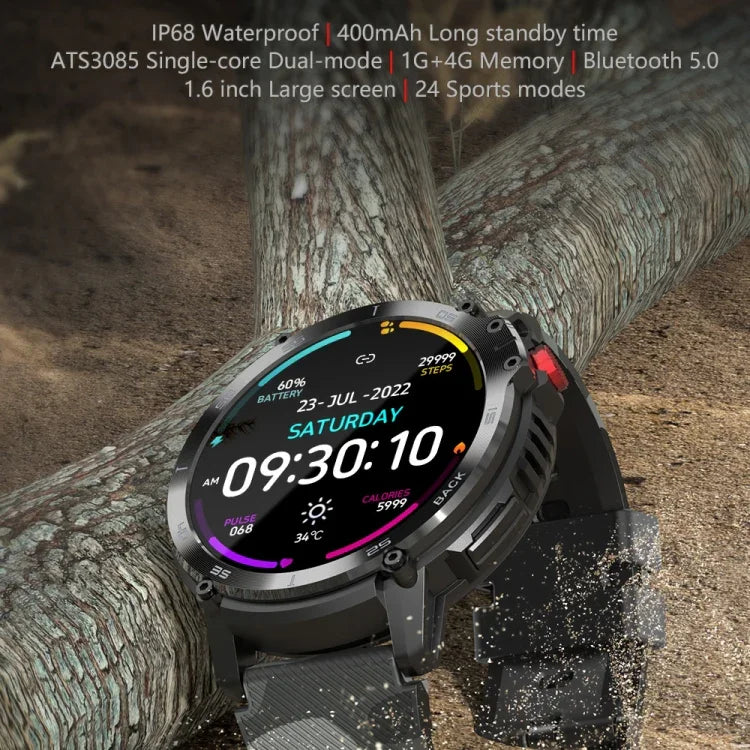 Đồng hồ Thông minh Bluetooth Màn hình Tròn 1.6 inch C22, Hỗ trợ Giám sát Sức khỏe & 24 Chế độ Thể thao