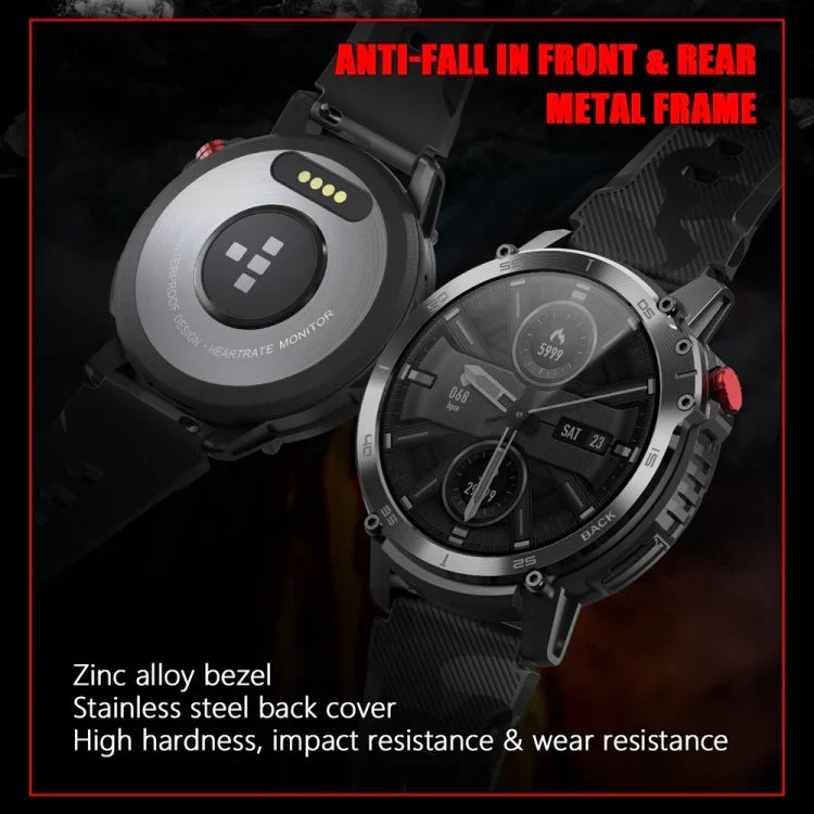 Đồng hồ Thông minh Bluetooth Màn hình Tròn 1.6 inch C22, Hỗ trợ Giám sát Sức khỏe & 24 Chế độ Thể thao