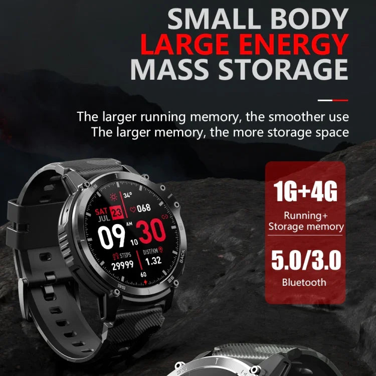 Đồng hồ Thông minh Bluetooth Màn hình Tròn 1.6 inch C22, Hỗ trợ Giám sát Sức khỏe & 24 Chế độ Thể thao