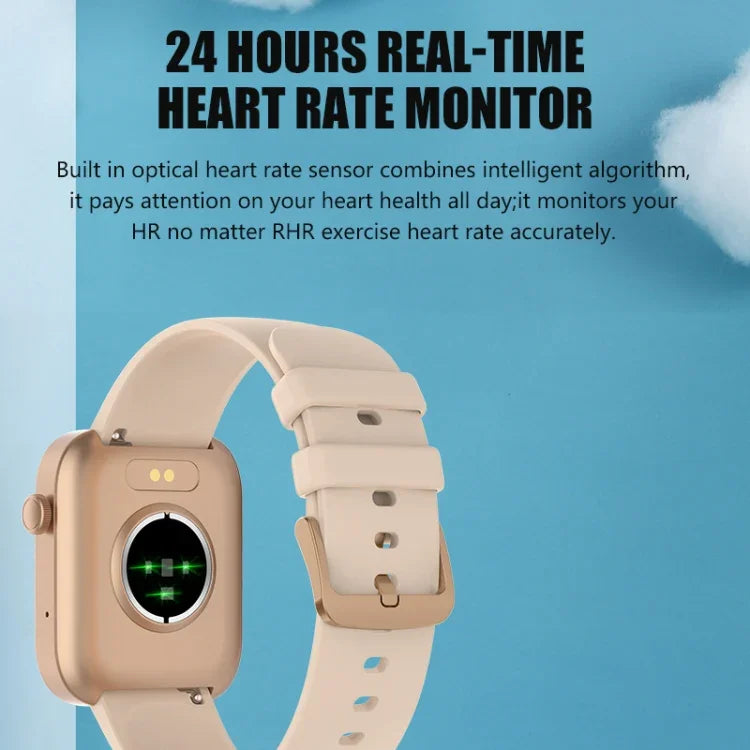 Đồng hồ Thông minh Bluetooth Màn hình TFT 1.8 inch P43, Hỗ trợ Giám sát Nhịp tim & Hơn 100 Chế độ Thể thao