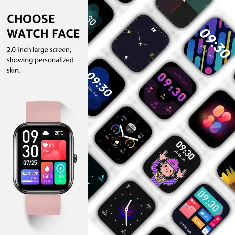 Đồng hồ Thông minh Sức khỏe Thể dục 2.0 inch GTS5, Gọi BT / Nhịp tim / Huyết áp / MET / Đường huyết