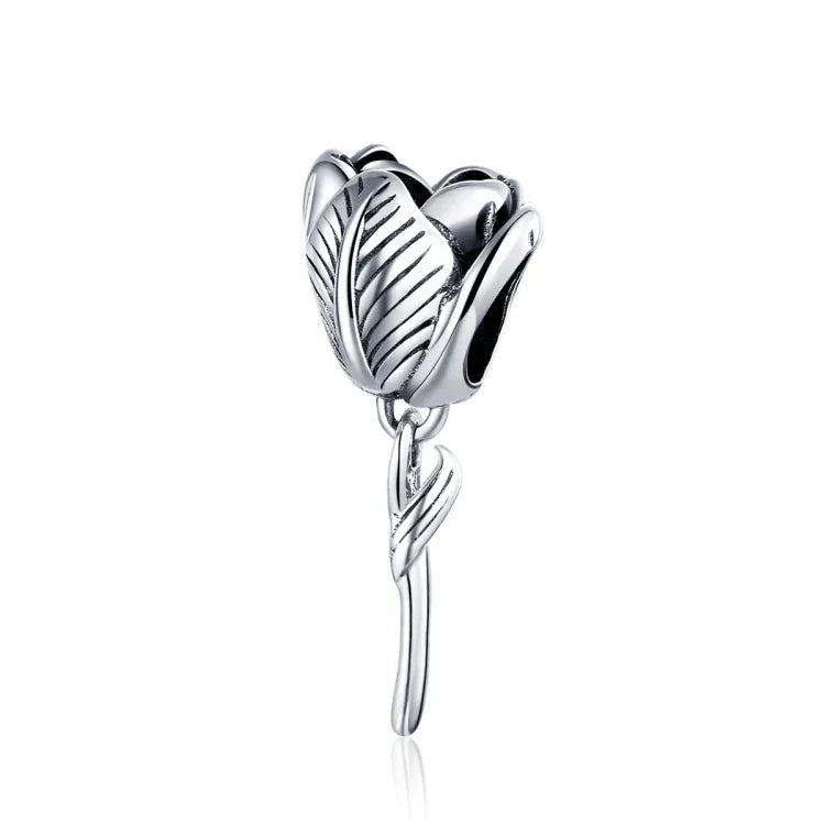 Phụ kiện vòng tay vòng cổ hạt hoa tulip bạc S925 Sterling
