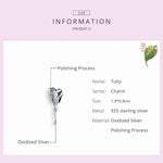 Phụ kiện vòng tay vòng cổ hạt hoa tulip bạc S925 Sterling